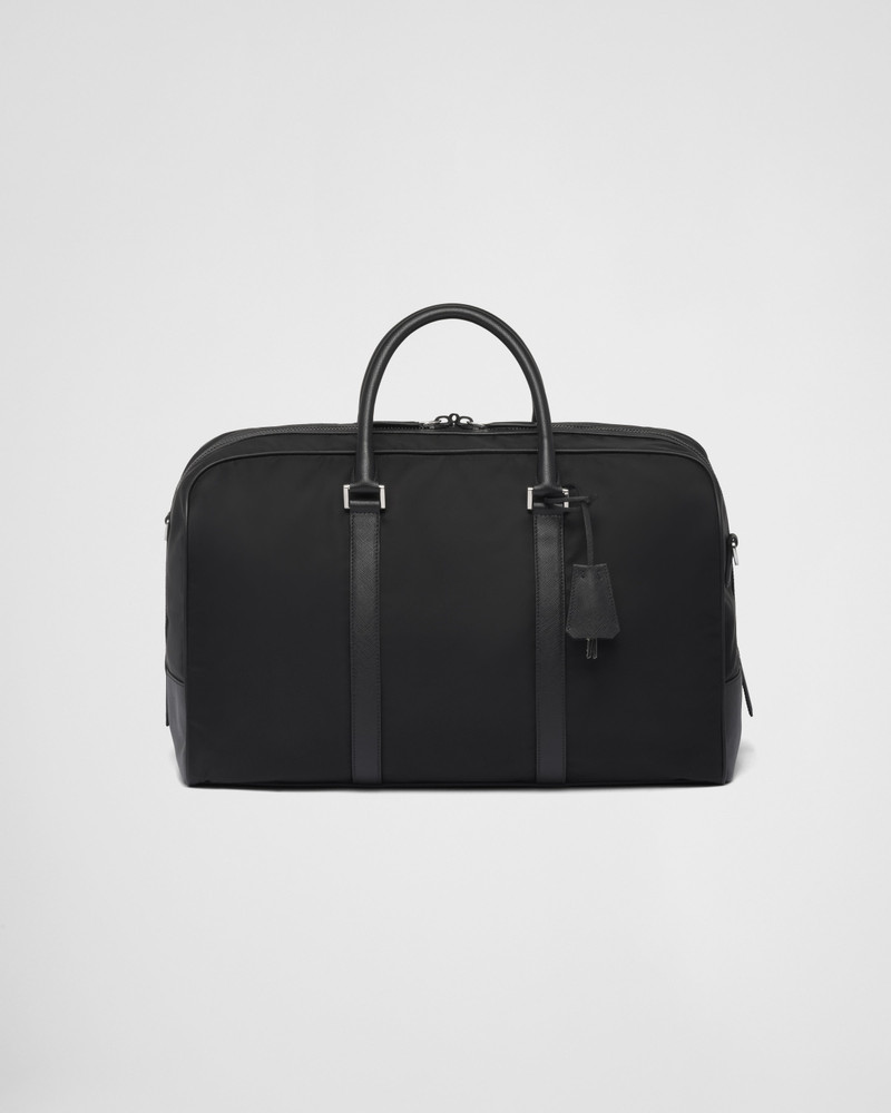 Re-Nylon and Saffiano leather duffel bag 4