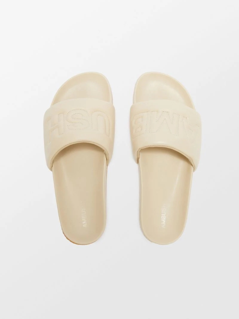 QUILTED LEATHER SLIDER - 3