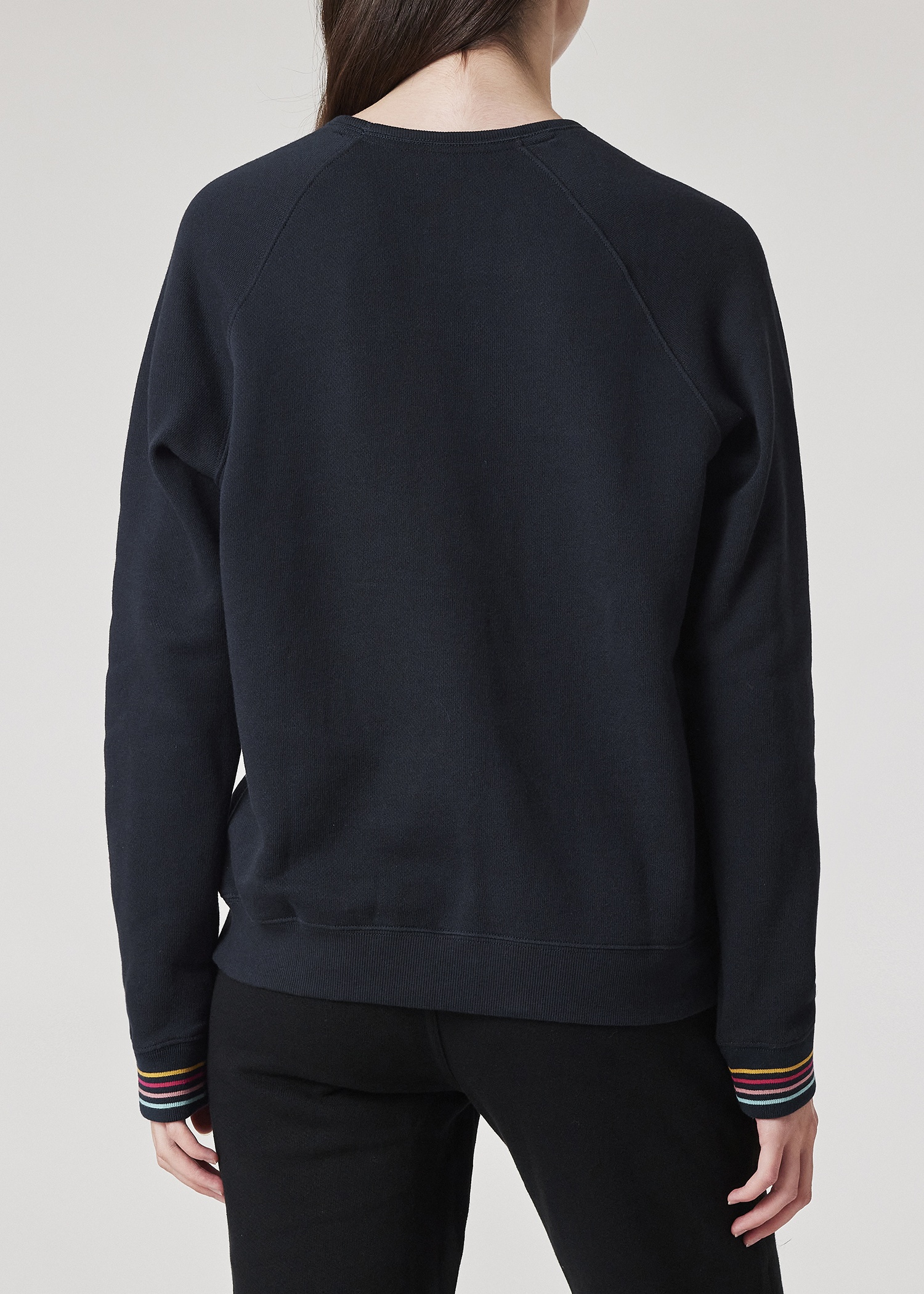 Women's Navy Lounge Sweatshirt With 'Swirl' Cuffs - 5