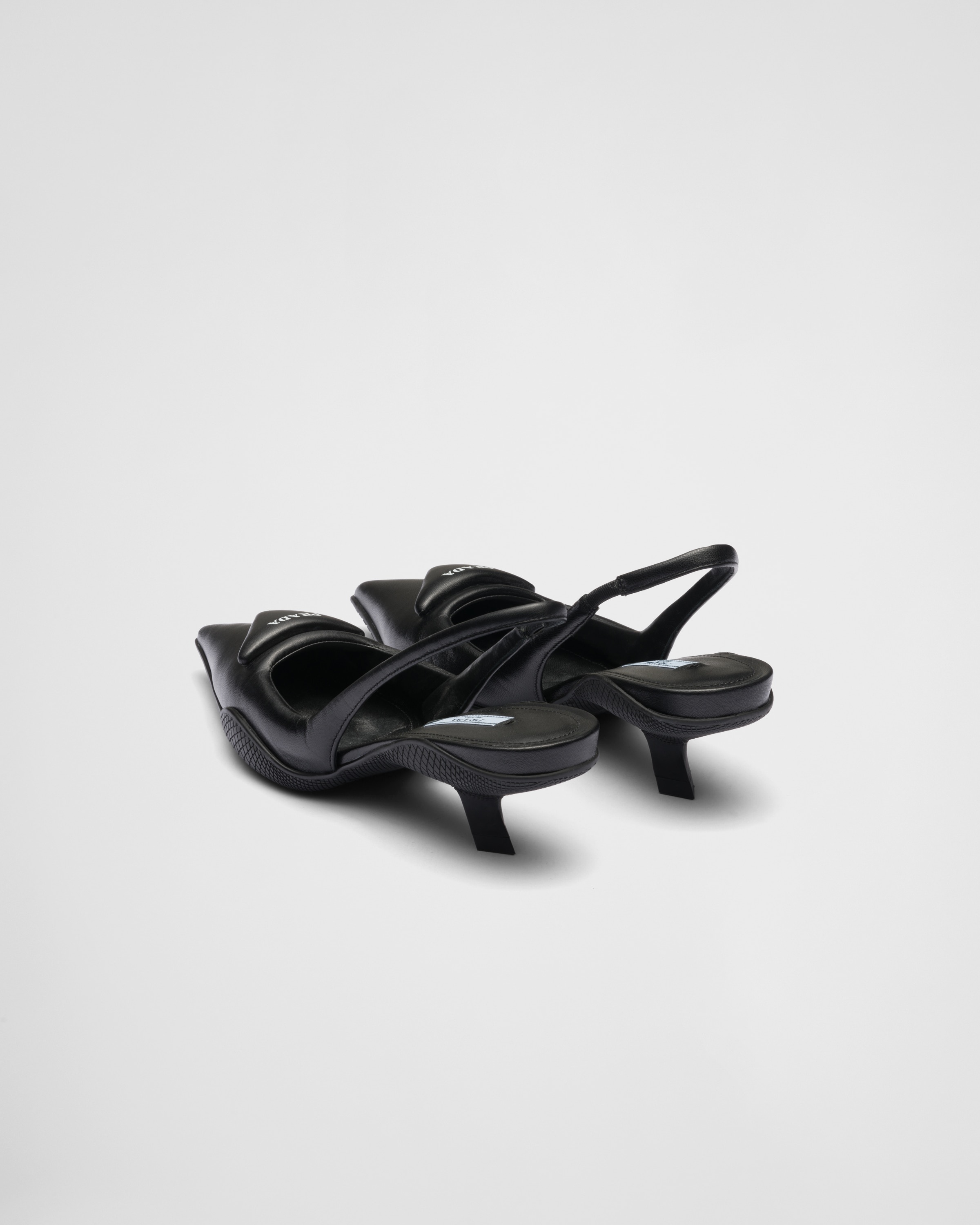 Soft padded leather slingback pumps - 5