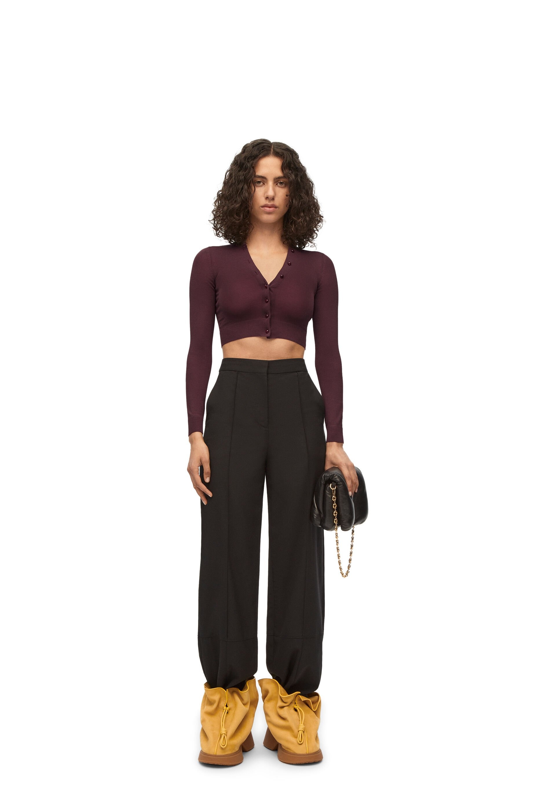Cropped cardigan in viscose - 2