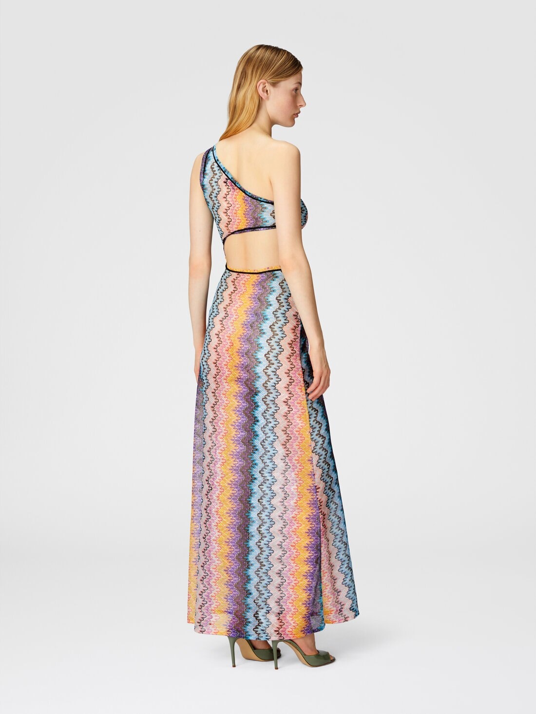 Long one-shoulder cover-up with cut-out detail - 3
