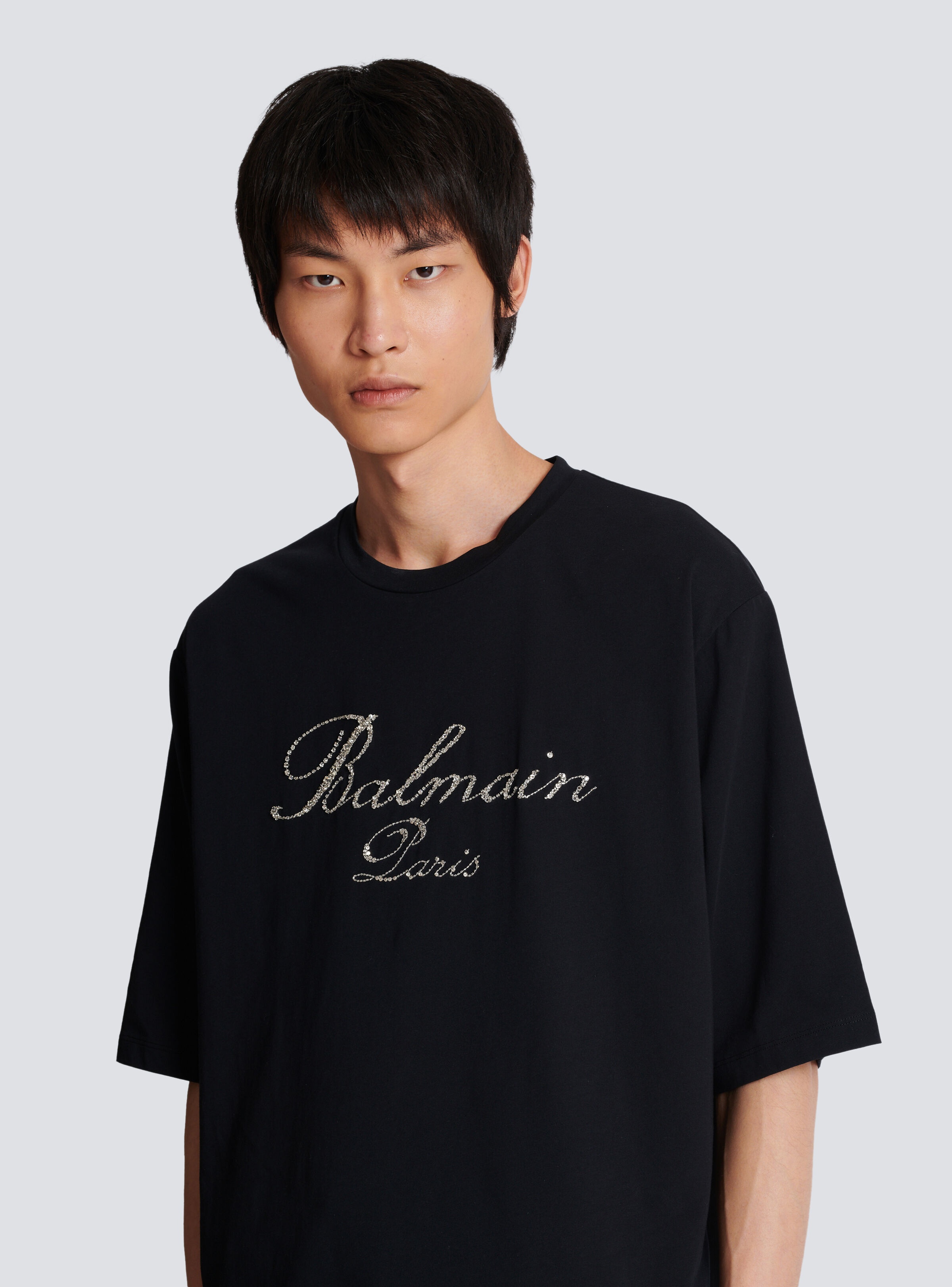 Balmain Signature embroidered T-shirt - 7
