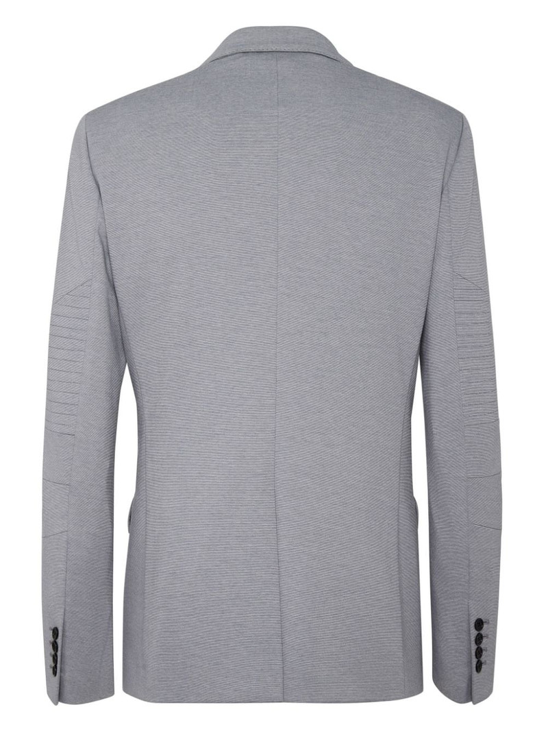 PHILIPP PLEIN logo-patch jersey blazer outlook
