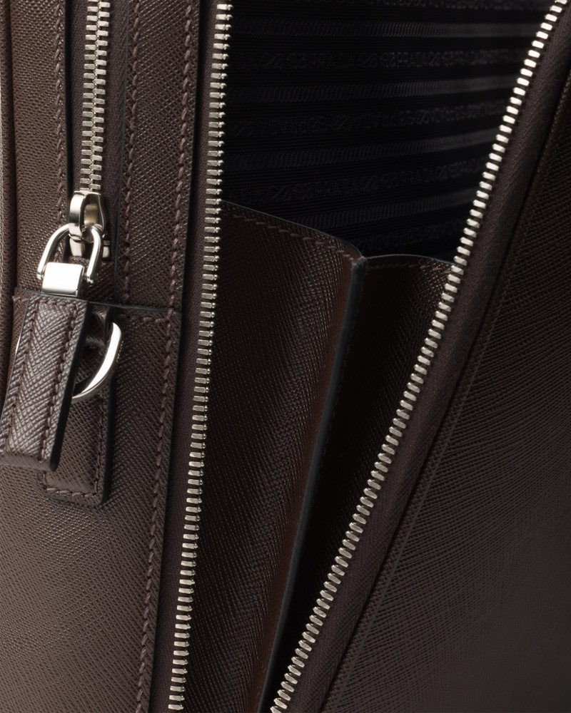 Saffiano leather briefcase 6