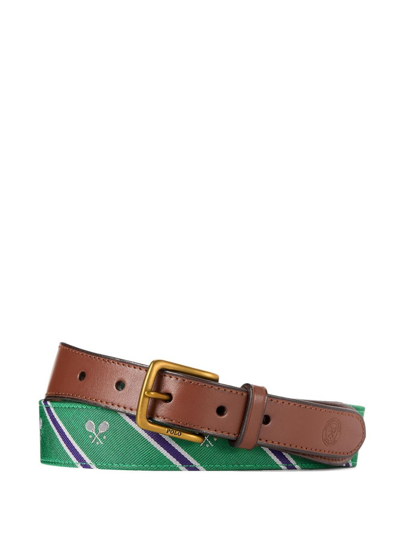 striped-pattern buckle belt 1