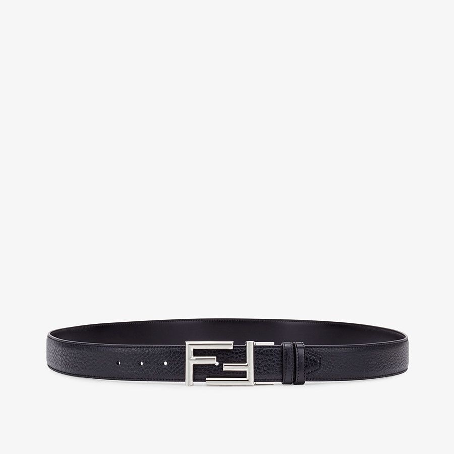 Black leather belt - 1