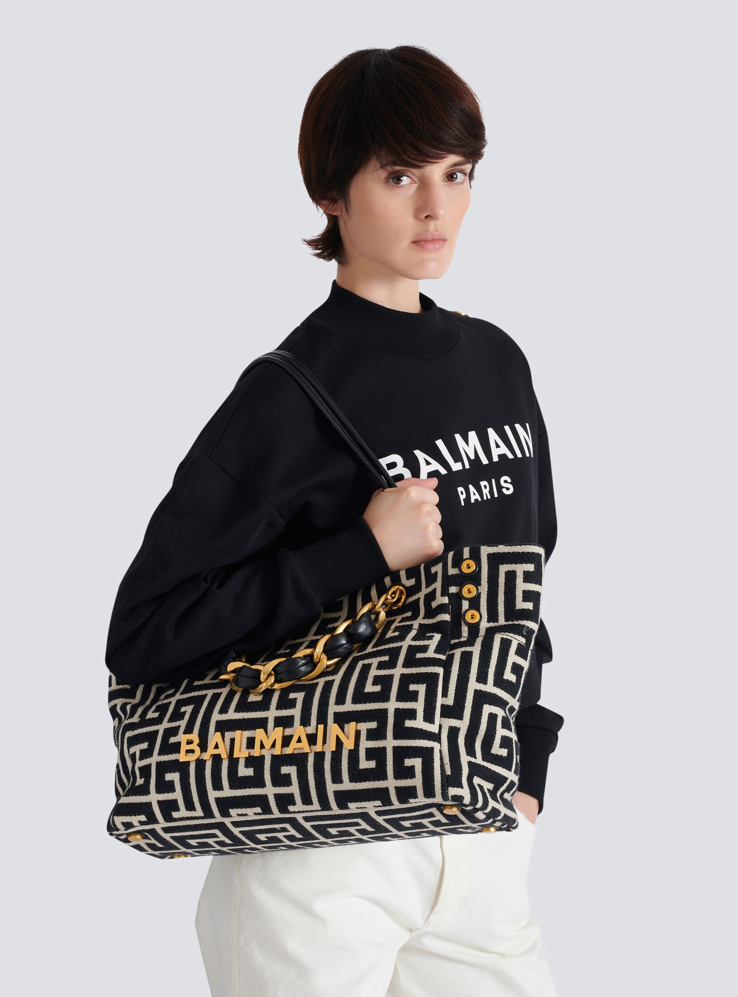 1945 Soft PB-monogrammed jacquard canvas tote bag - 8