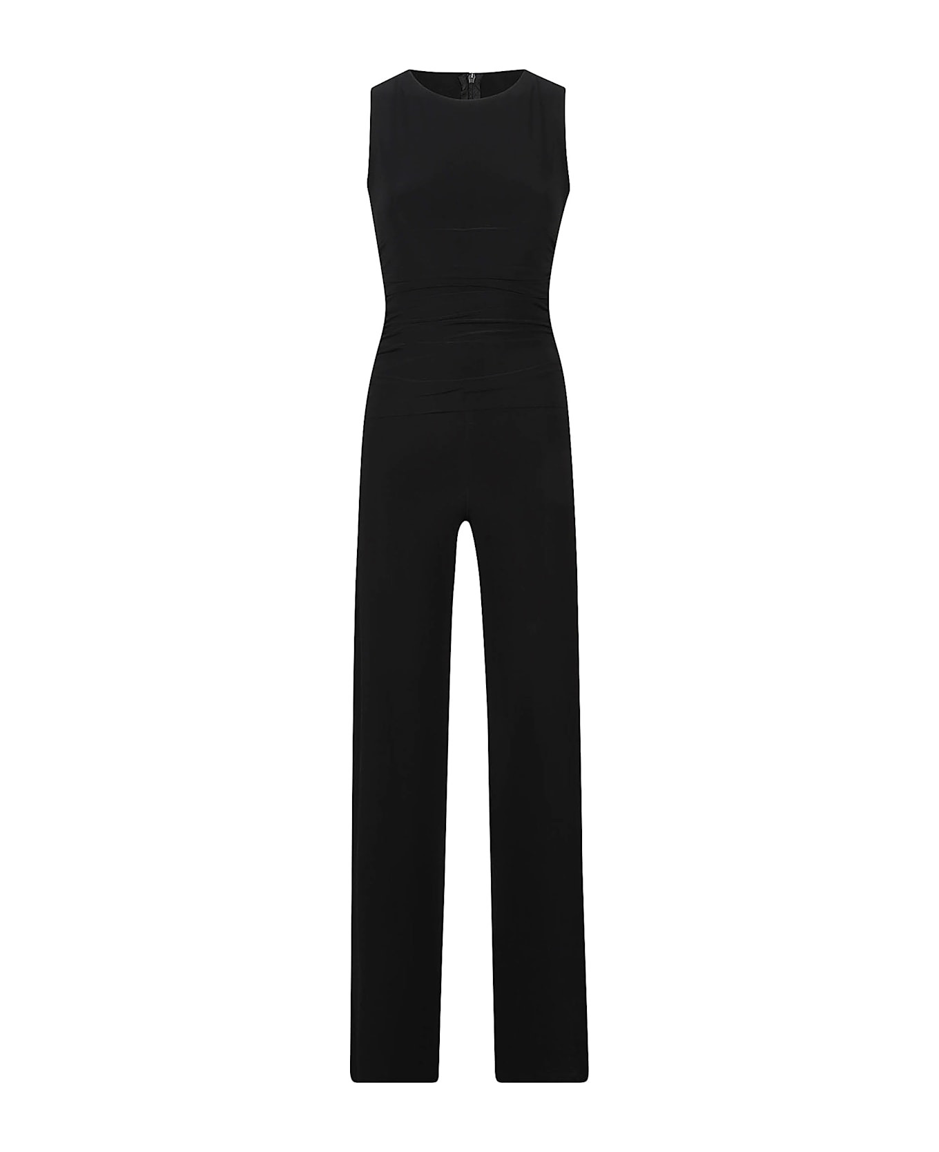 Sleeveless Shirred Waist Jumpsuit - 1