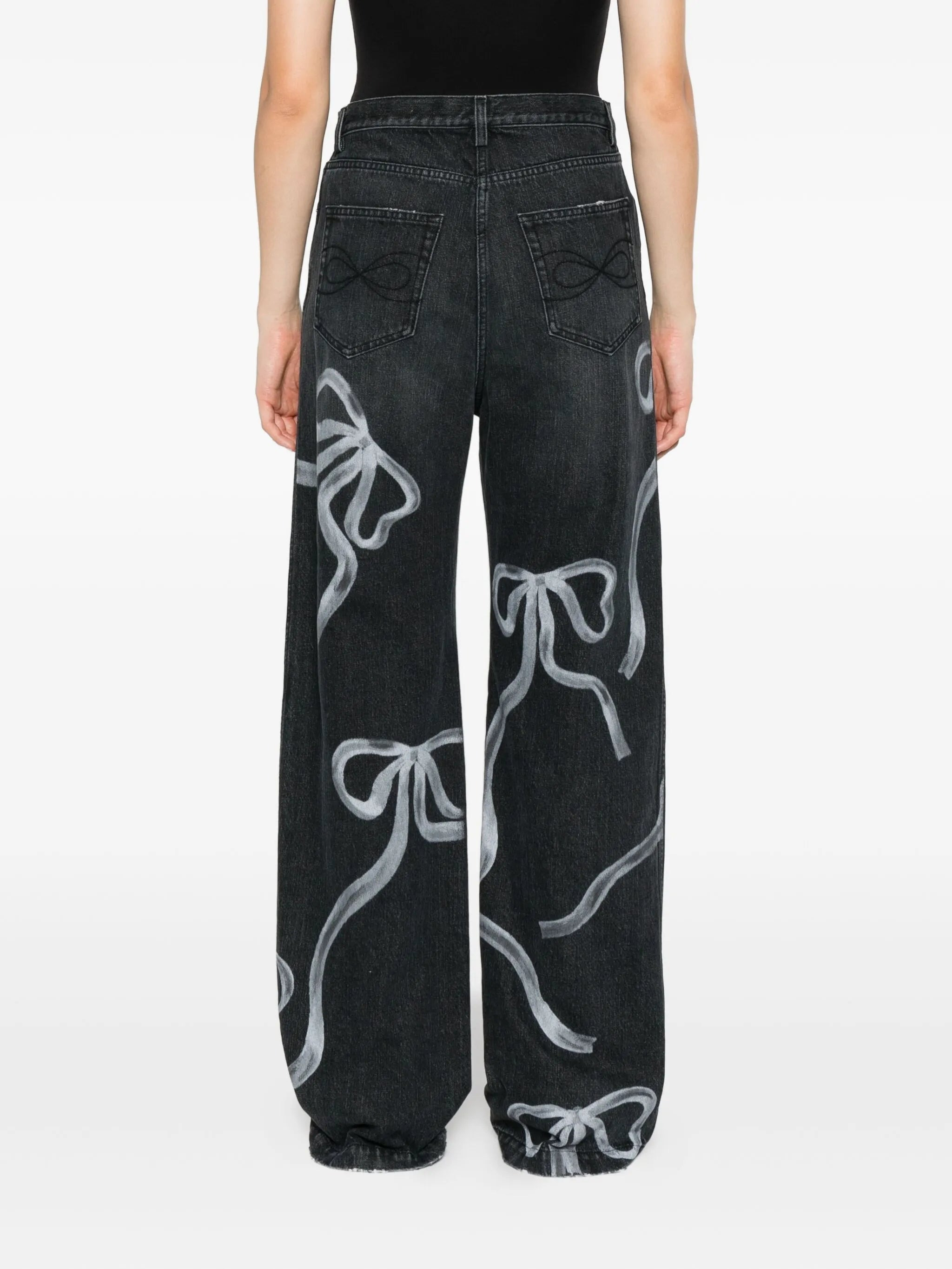 Mach & Mach Bow-print Jeans - 5