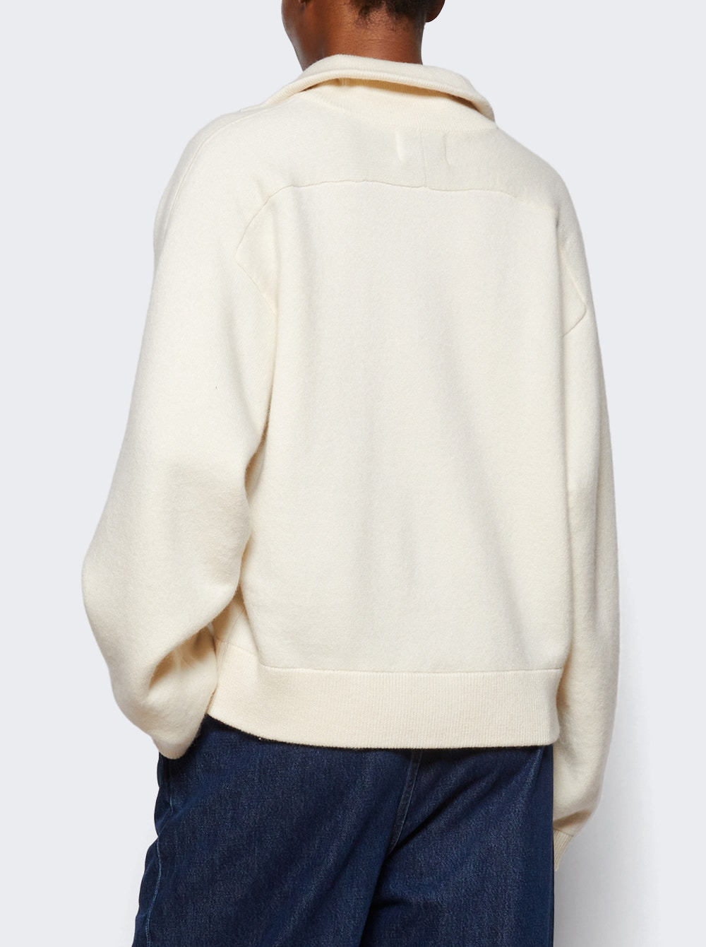 Dries Stand Collar Sweater Ivory - 4