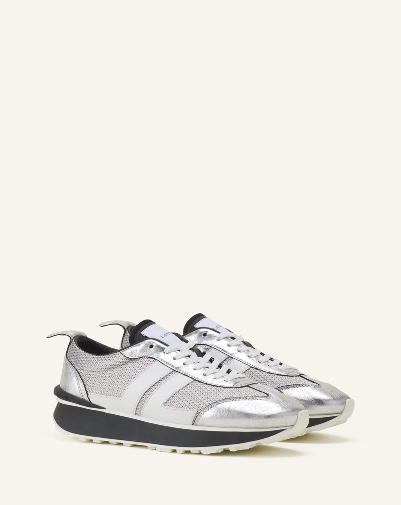Lanvin BUMPR SNEAKERS IN CRINKLED METALLIC LEATHER outlook