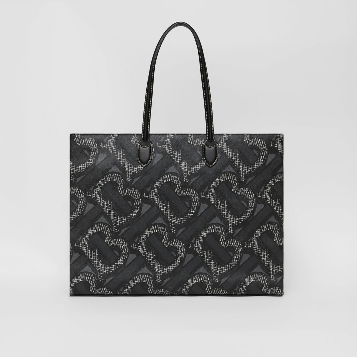 Monogram Print E-canvas Tote Bag - 10