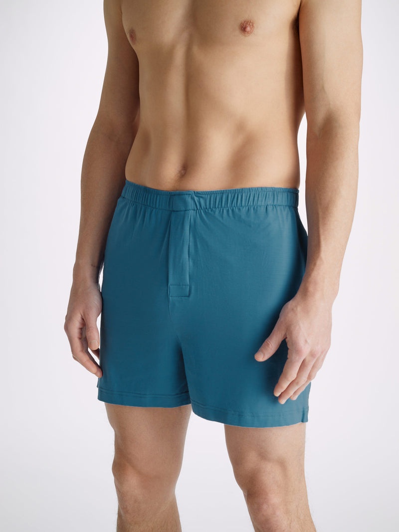 Men's Short Pajamas Basel Micro Modal Stretch Ocean - 5