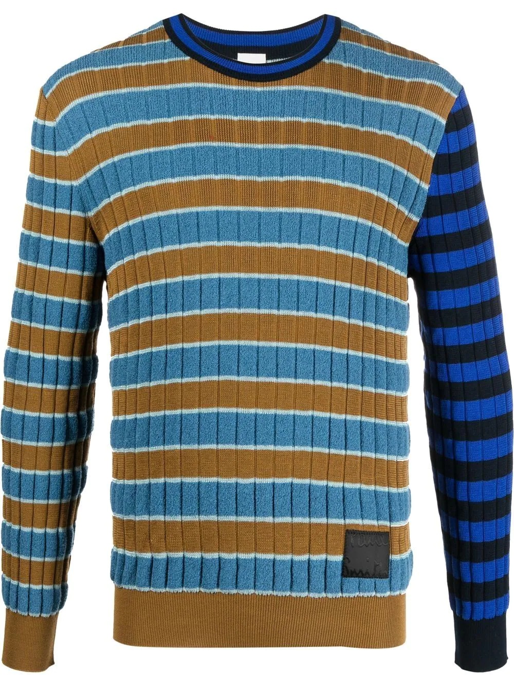 striped ribbed jumper - 1