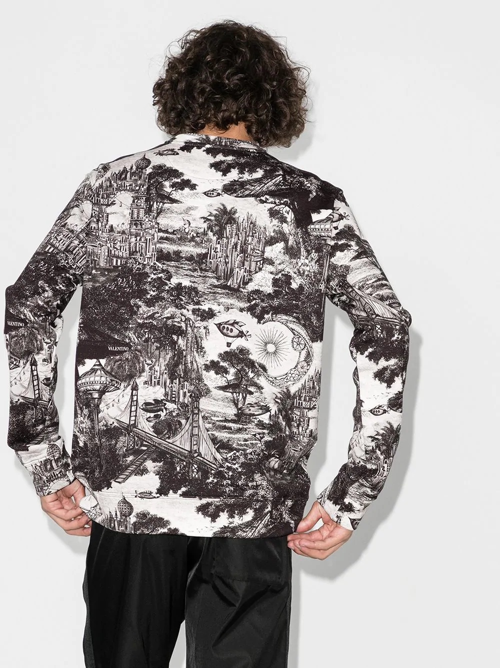 graphic-print long-sleeve sweatshirt - 3