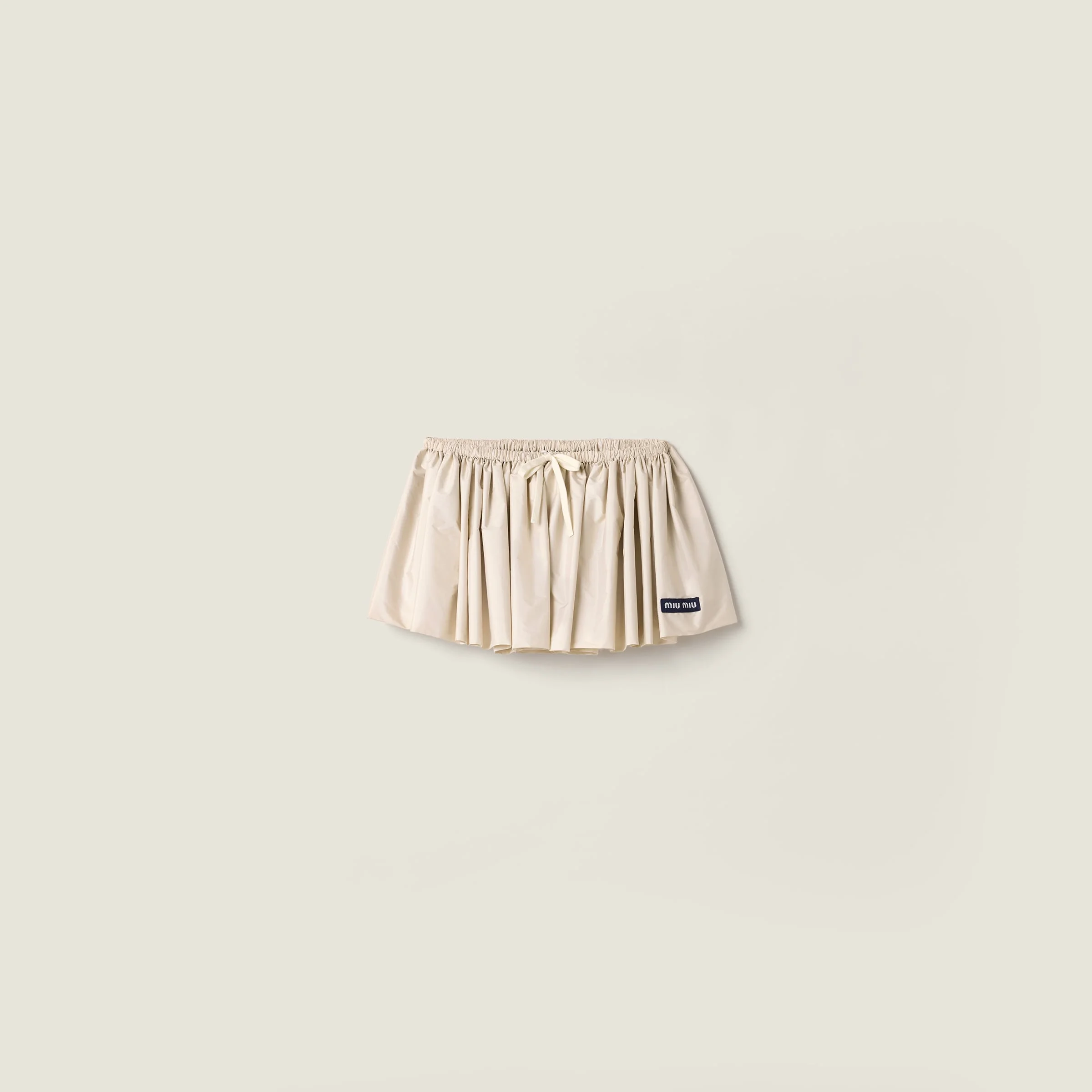 Technical pongé miniskirt - 1
