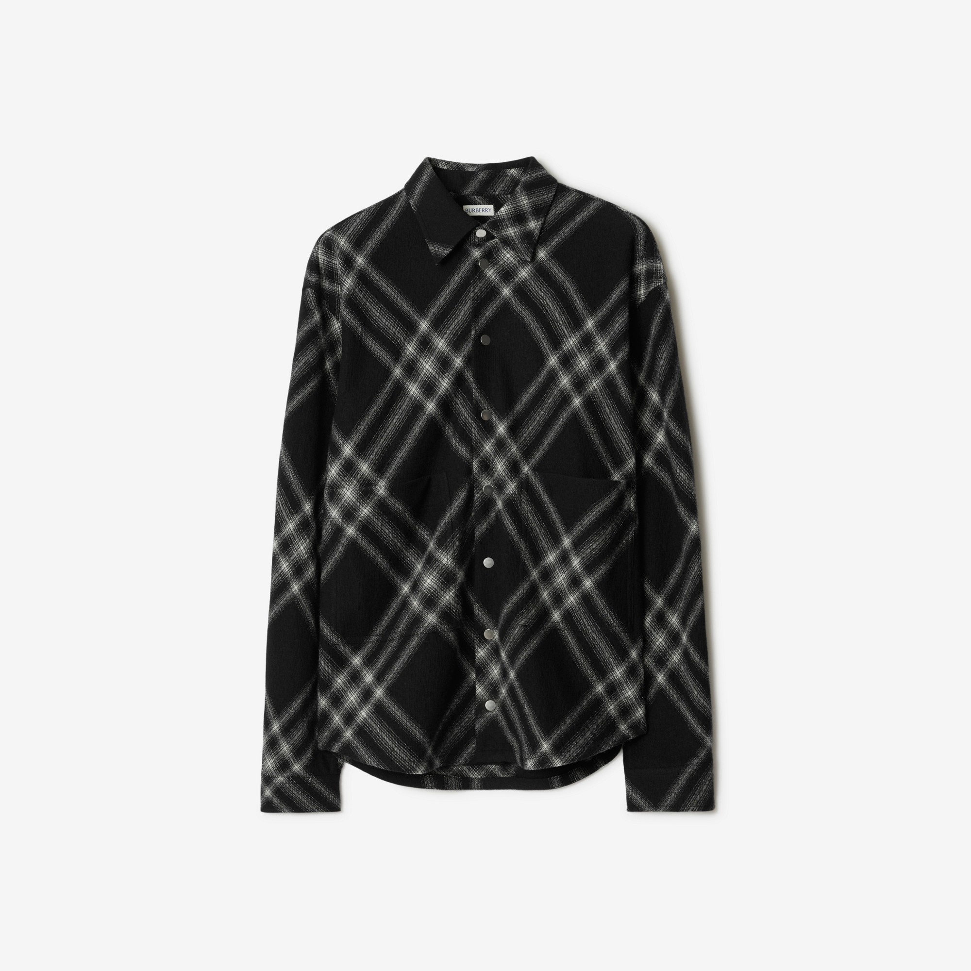 Check Wool Overshirt - 1