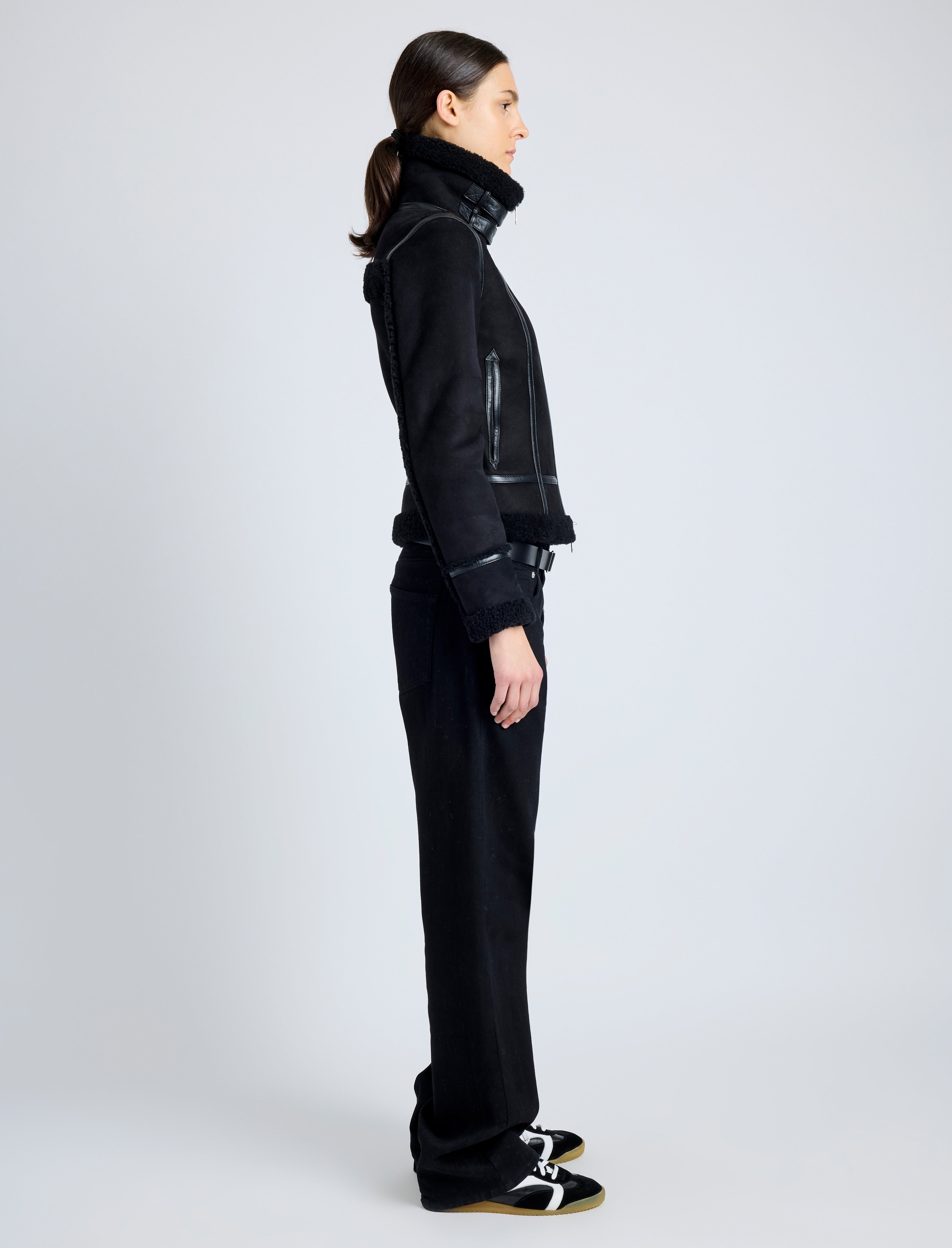 Arlo Jacket in Suede Shearling - 4