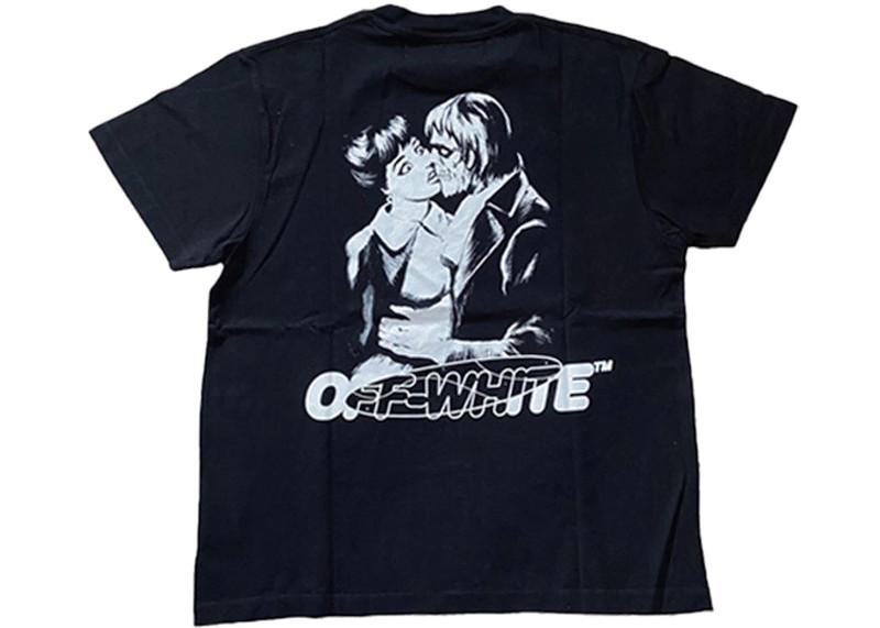 Off-White OFF-WHITE Kiss 21 Print Tee Black outlook
