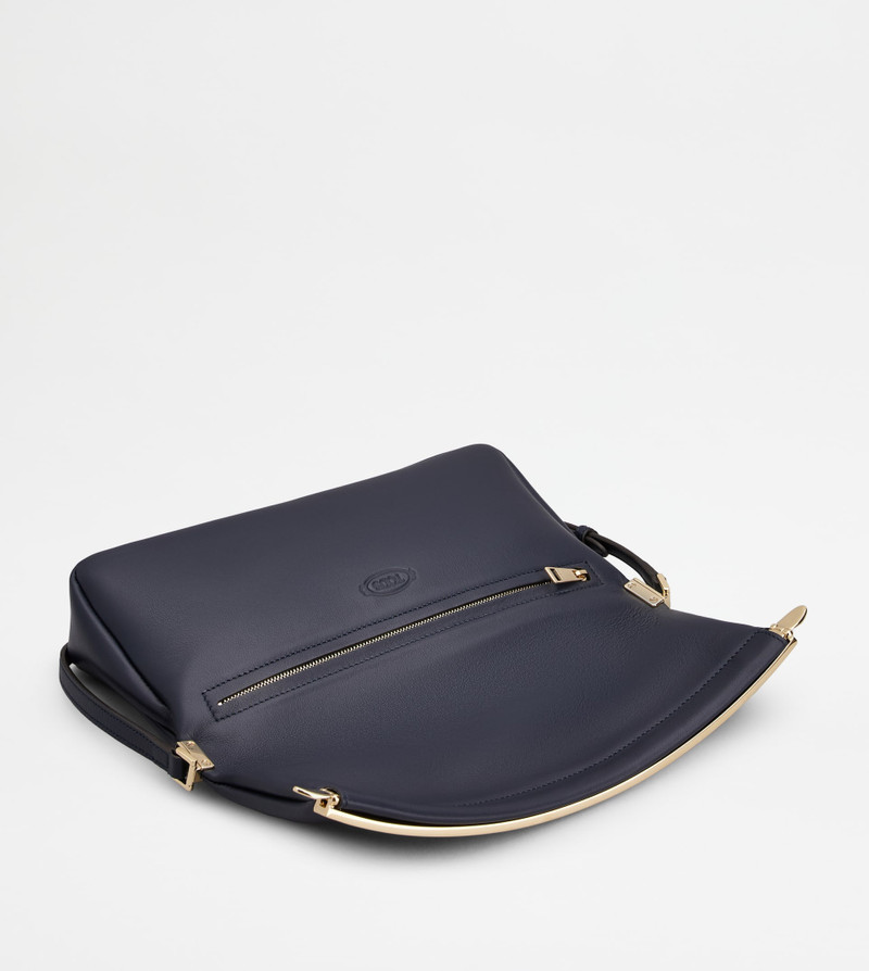 TOD'S MAGENTA BAG FLAP BAG IN LEATHER SMALL - BLUE 4