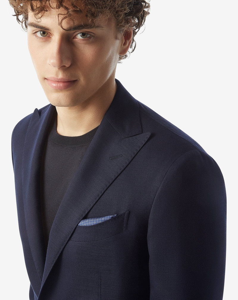 Navy blue pure wool jacket 4