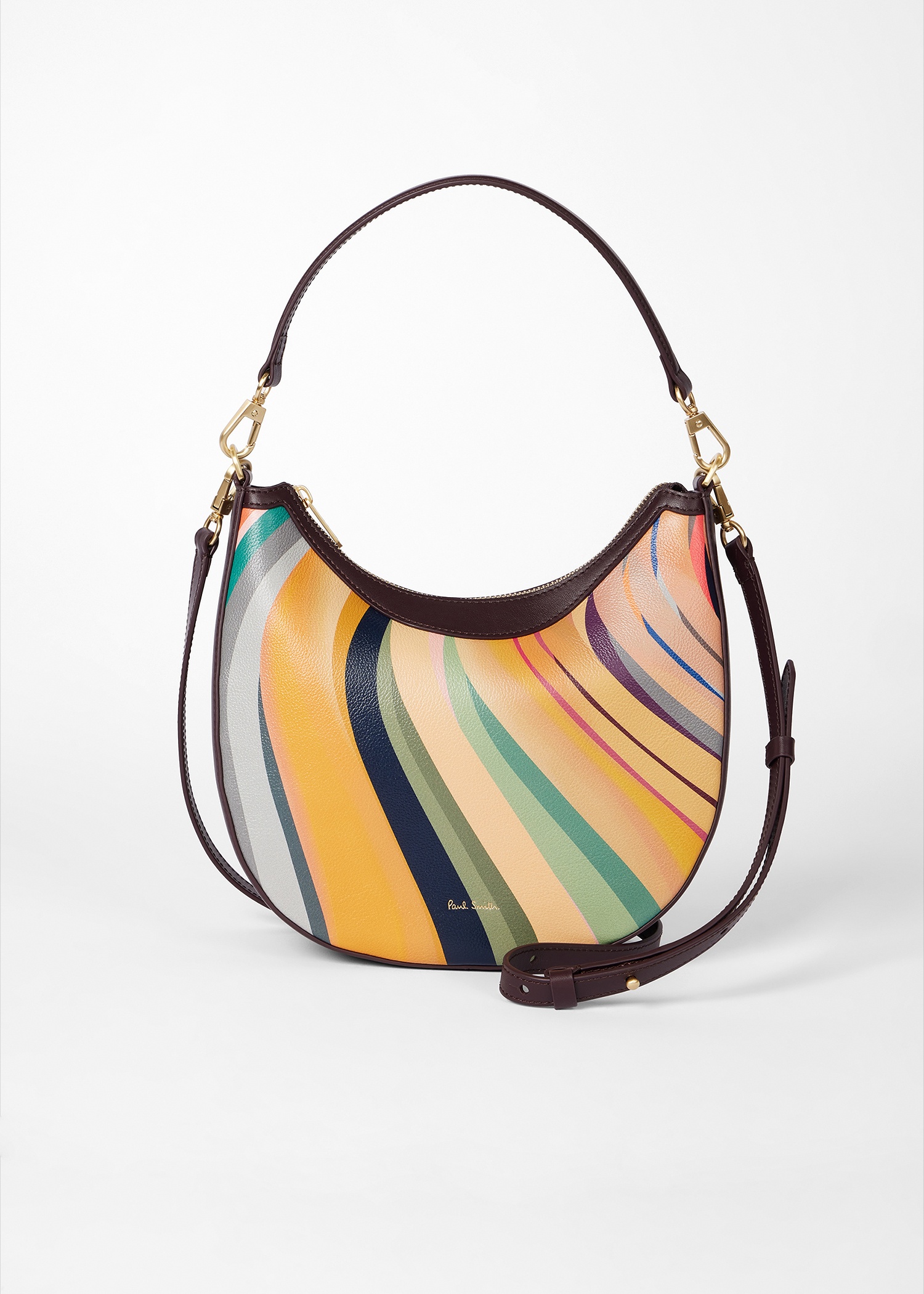 Women's 'Dusky Swirl' Leather Mini Hobo Bag - 8