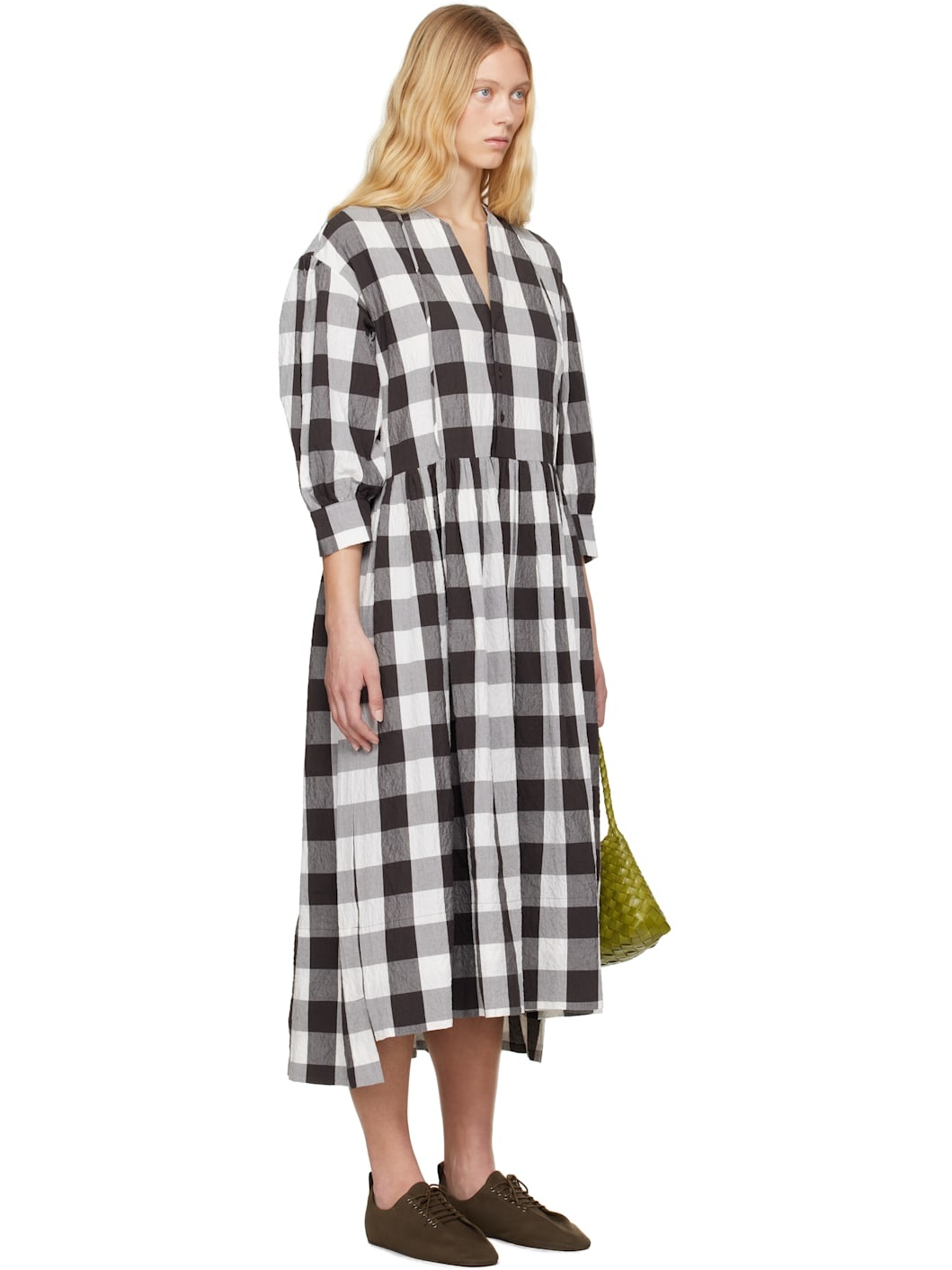 White & Brown 'The Cook' Midi Dress - 2