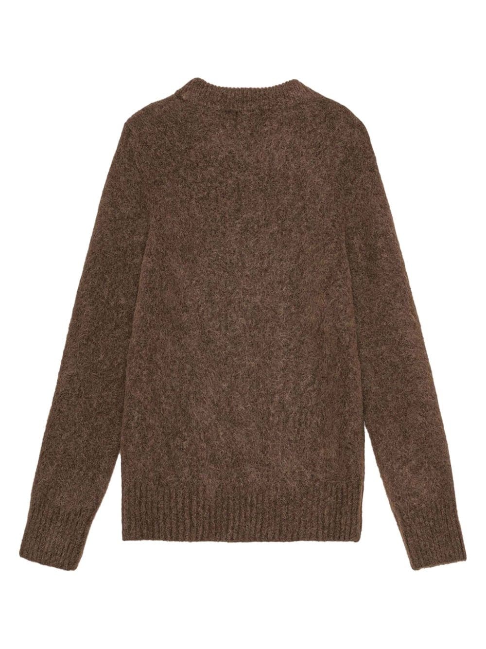 brushed long sleeve jumper - 6