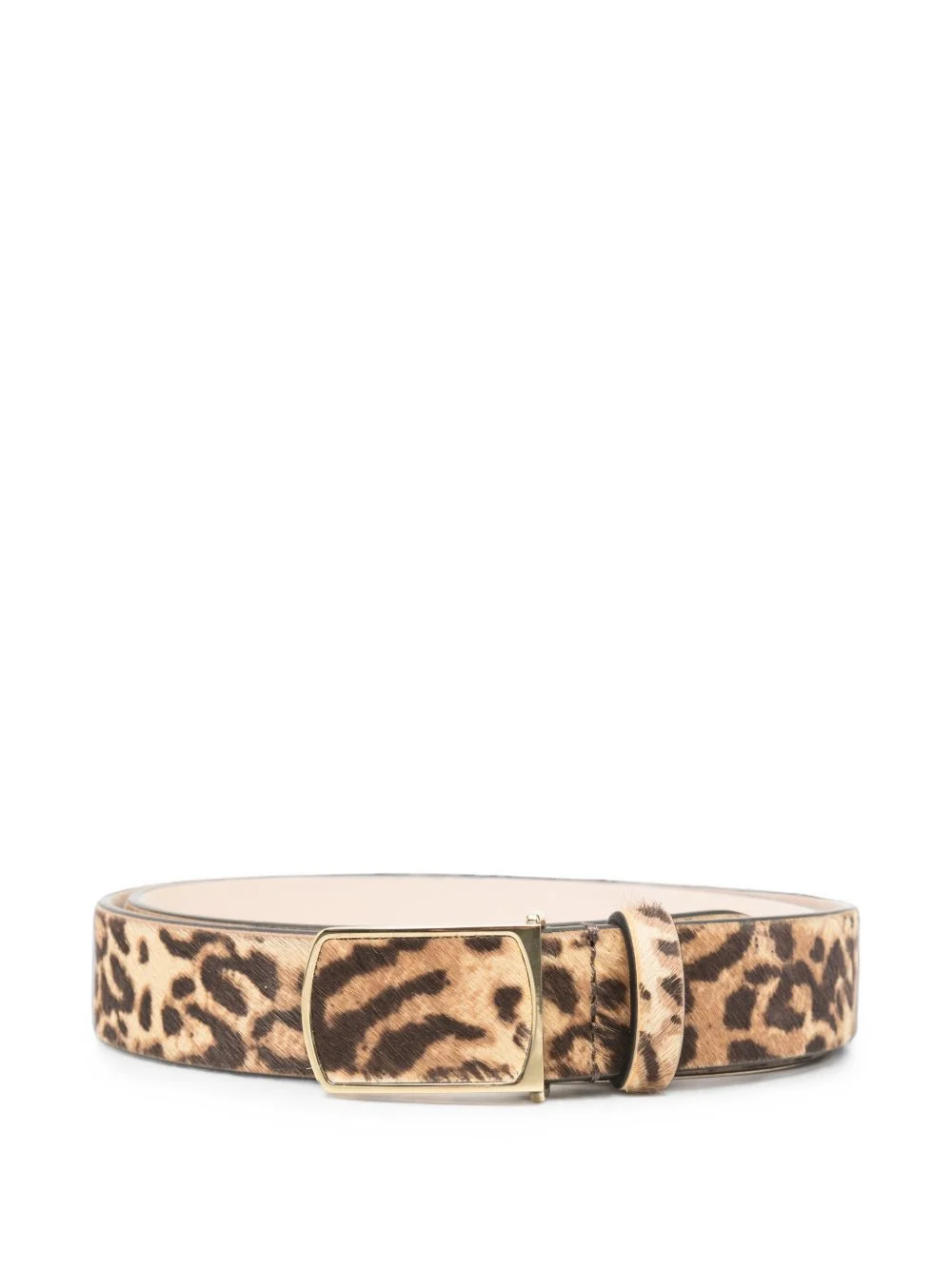 leopard-print buckle-fastening belt - 1