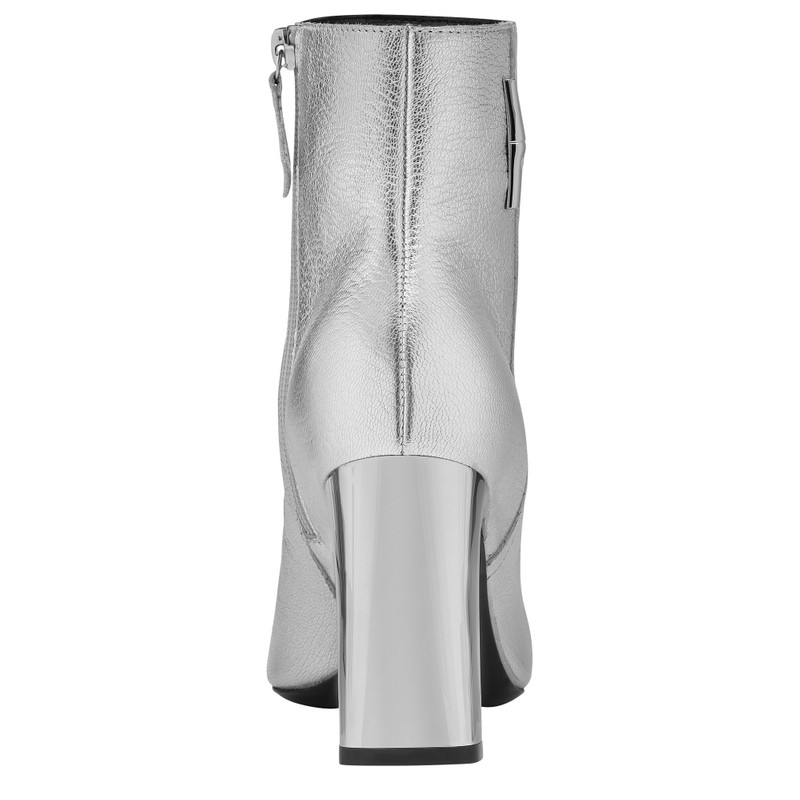 Longchamp Métal Silvery - Leather 3