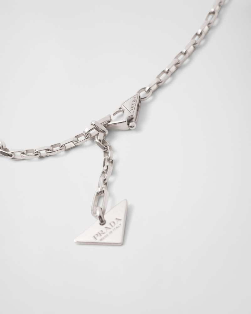Eternal Gold mini triangle pendant necklace in white gold and diamonds 5