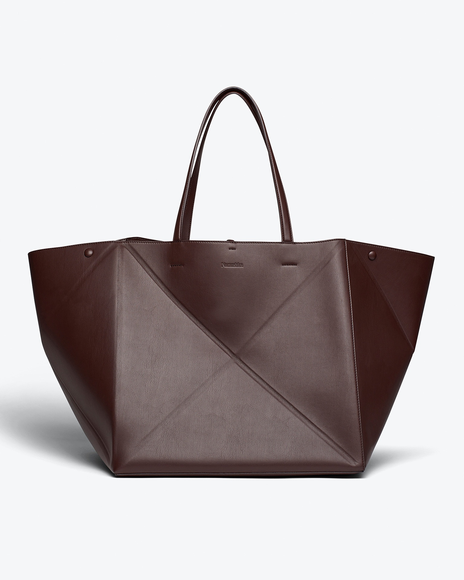 THE ORIGAMI TOTE LARGE - Alt-nappa tote - Coffee bean - 1