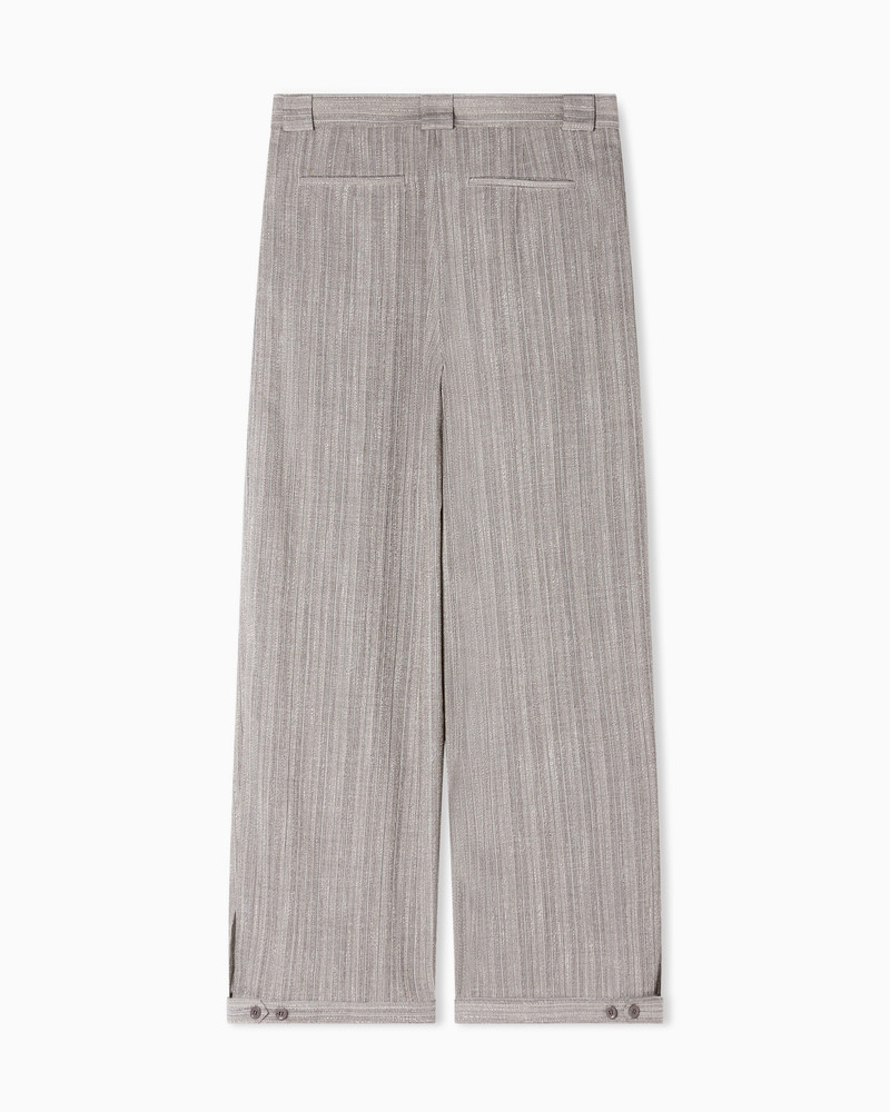 MULTI-STRIPED 3D EFFECT JASPÉ JACQUARD TROUSERS 3