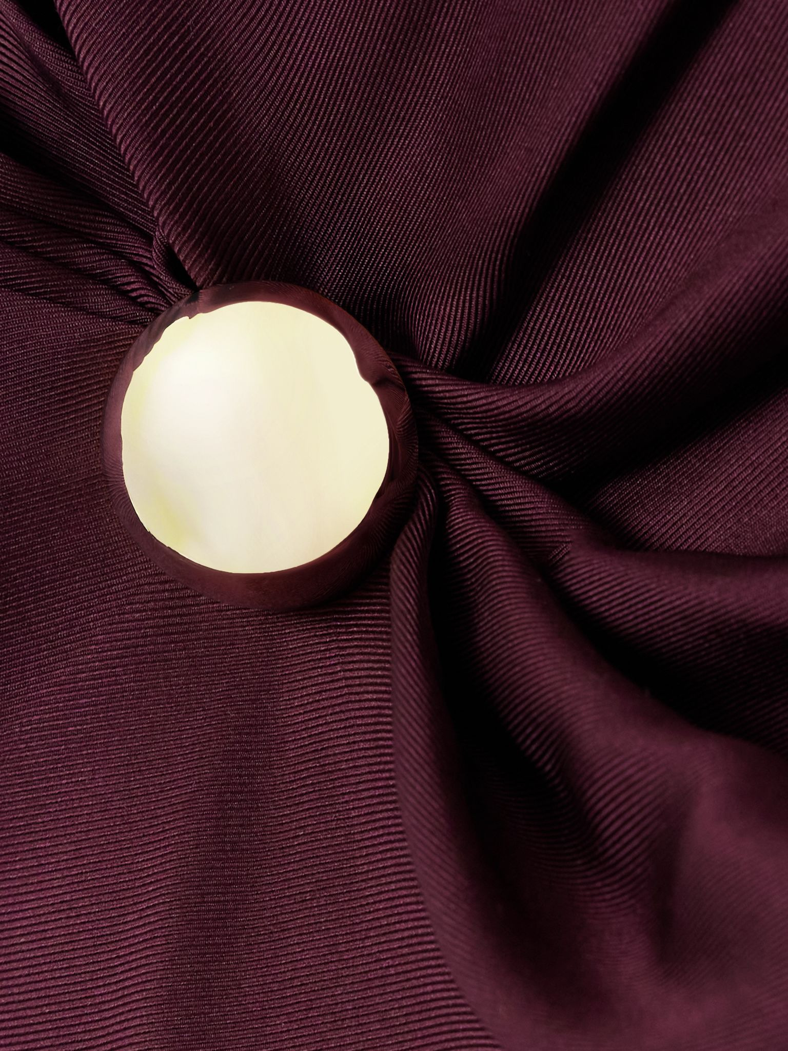 Roan draped silk-twill maxi dress Plum - 4
