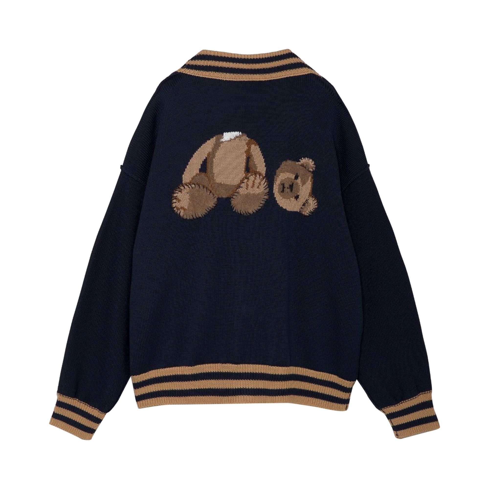 Palm Angels Bear Cardigan 'Black/Brown' - 2
