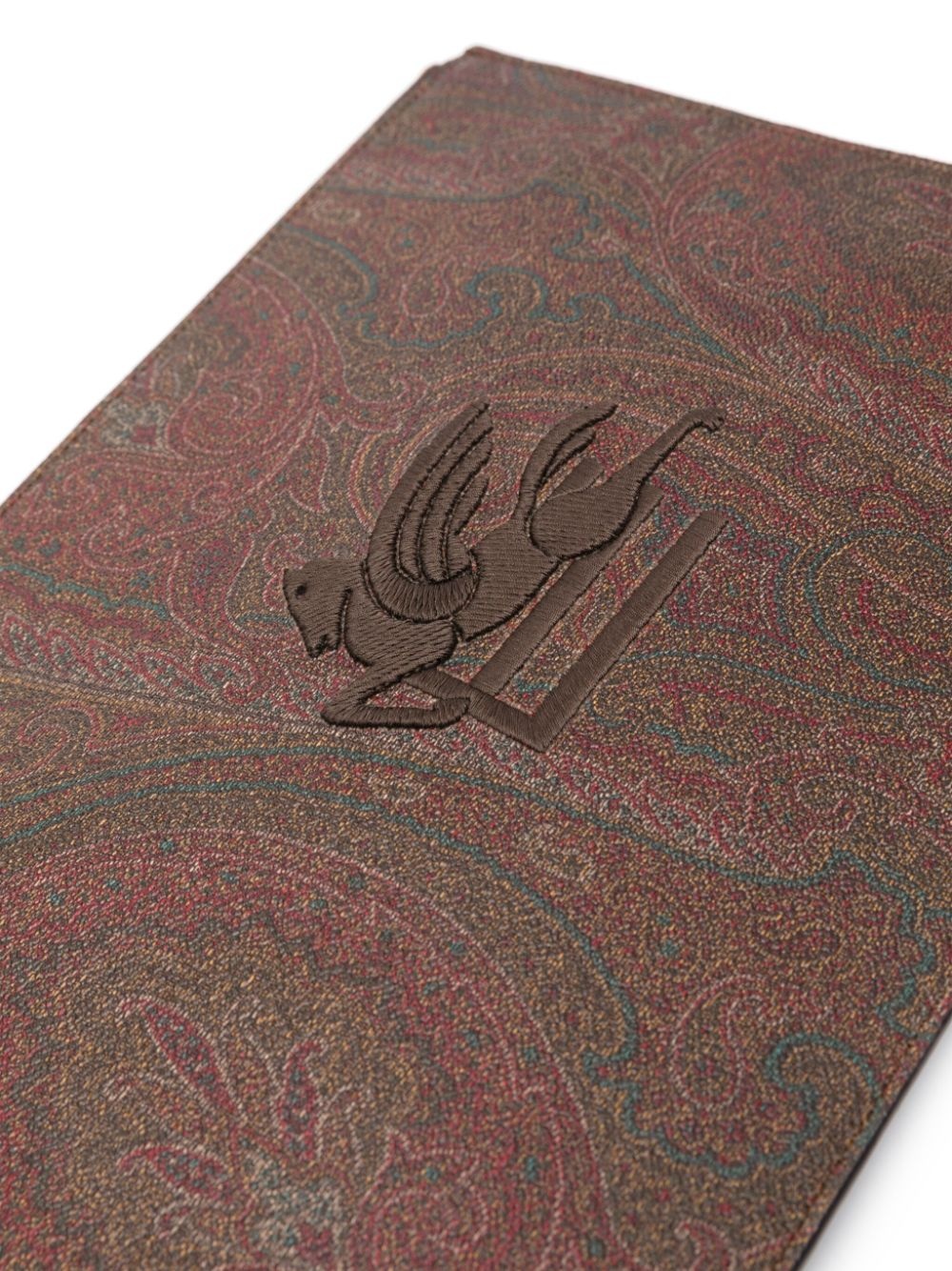 paisley-jacquard clutch bag - 4