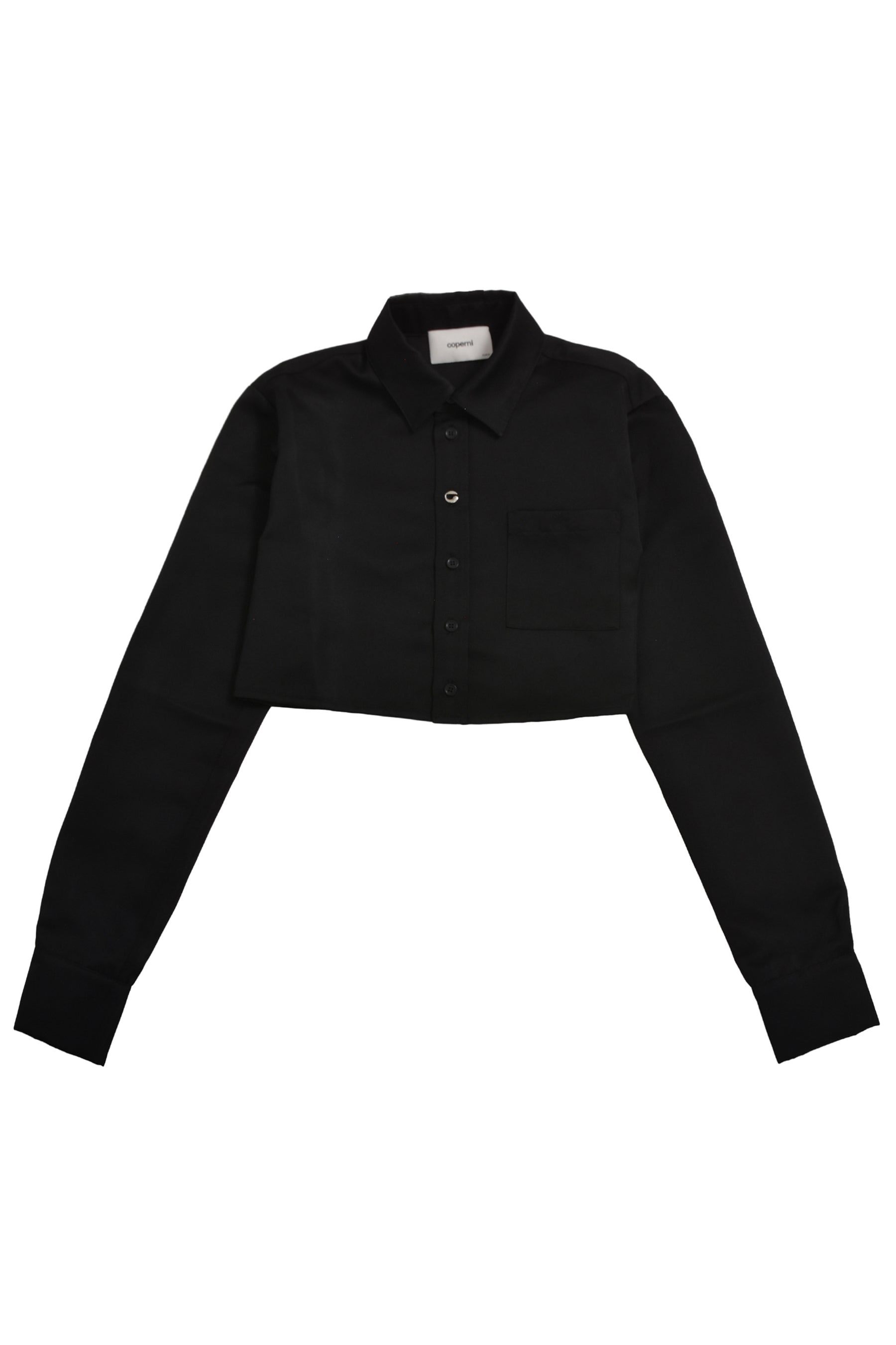 CROPPED SHIRT / BLK - 1