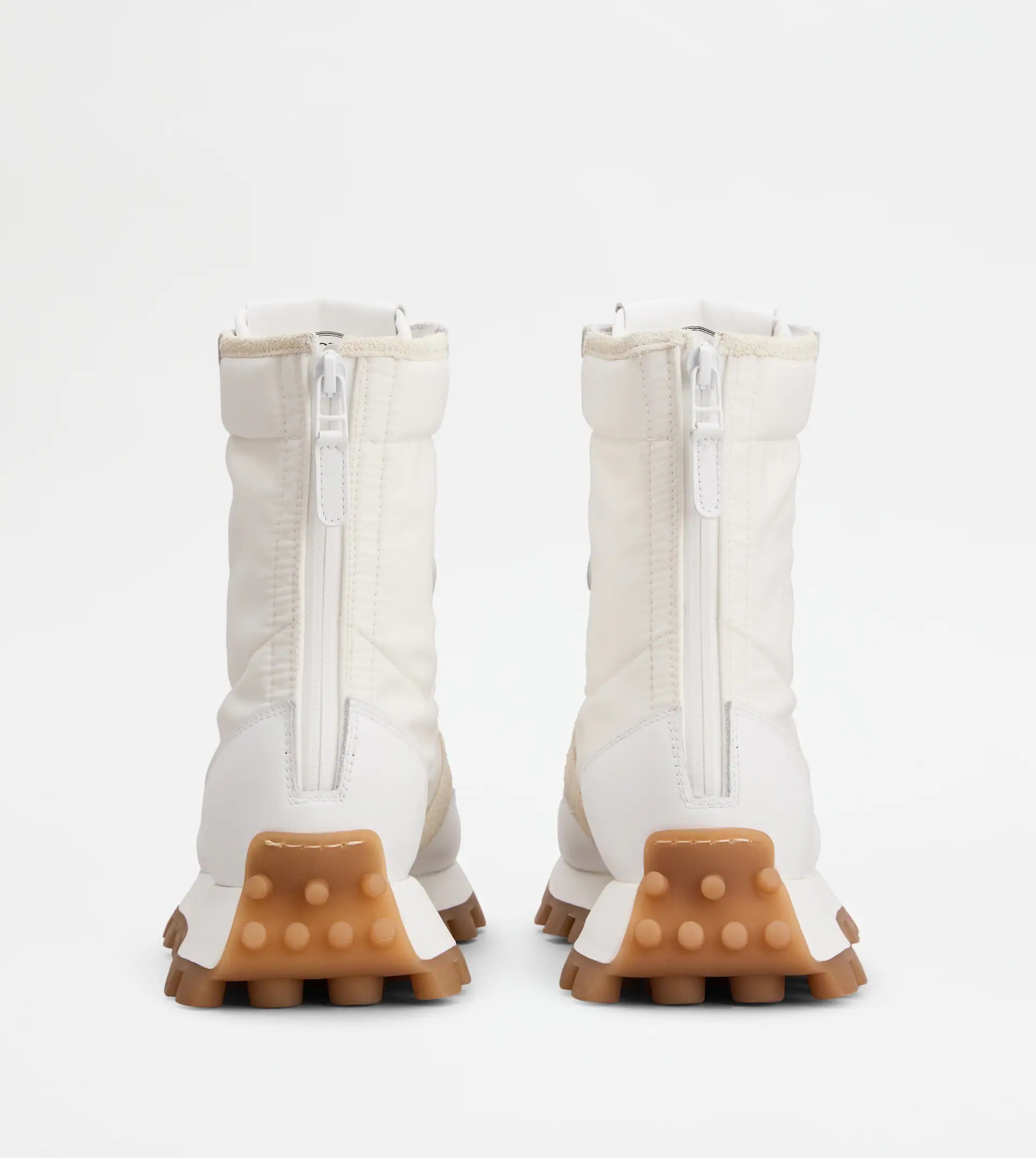 ANKLE BOOTS TOD'S 1T IN LEATHER AND FABRIC - WHITE - 2