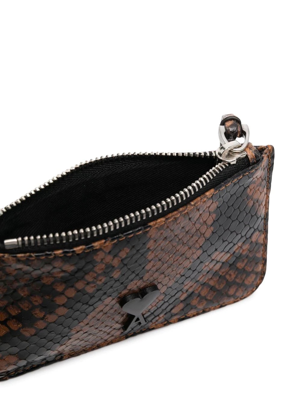 snakeskin-effect cardholder - 3