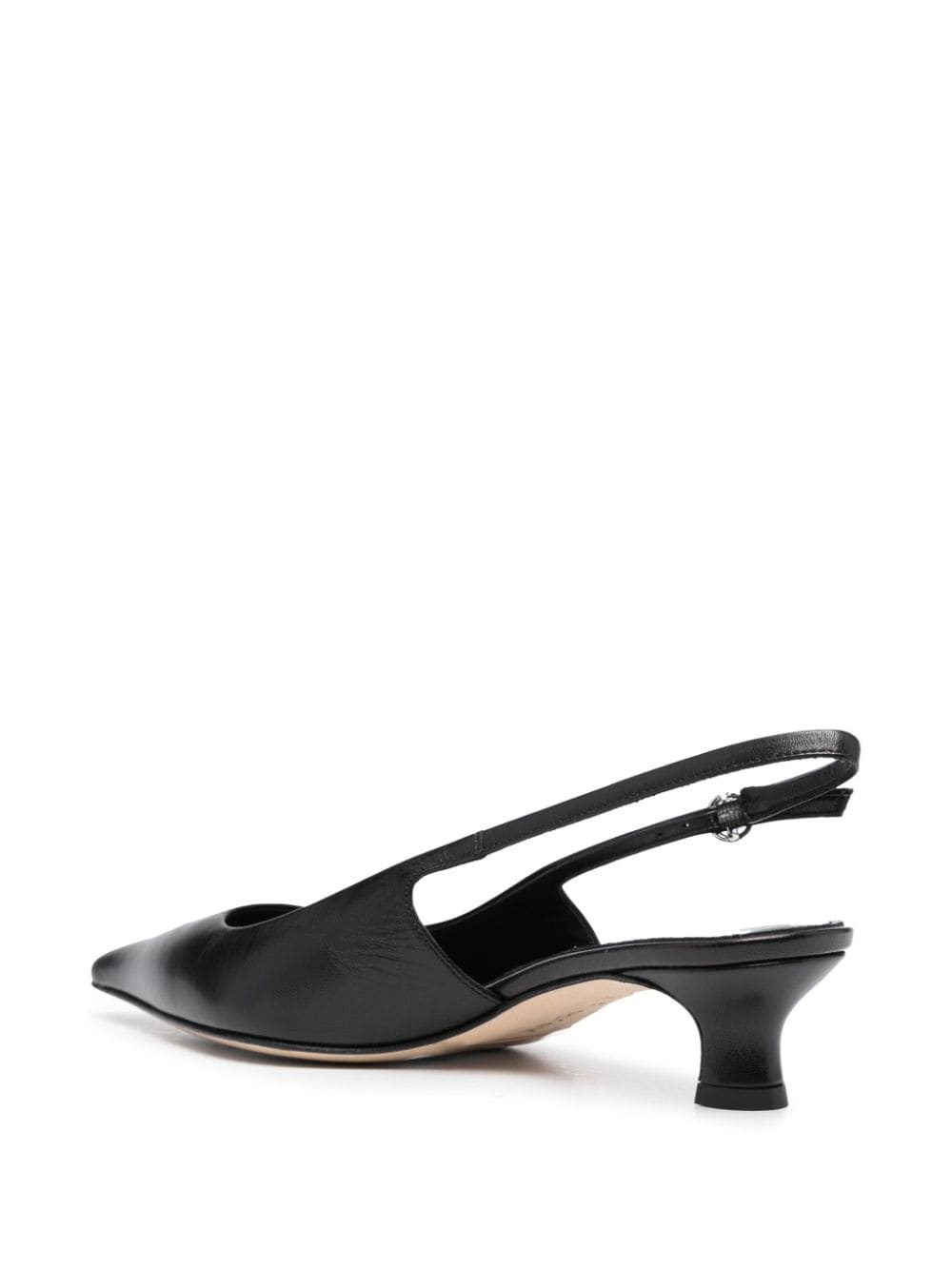 50mm pointed-toe leather pumps - 3