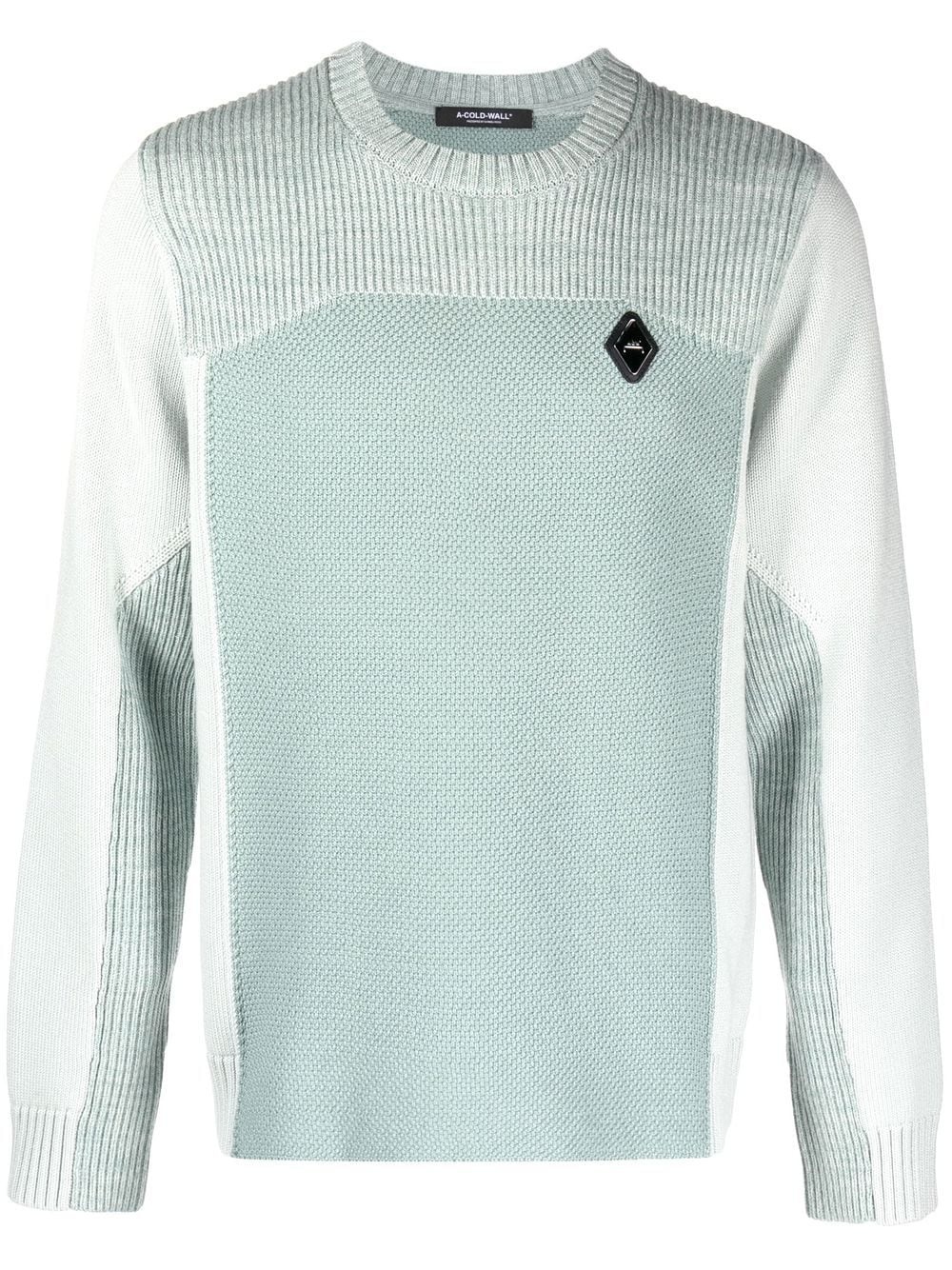 logo plaque colour-block jumper - 1