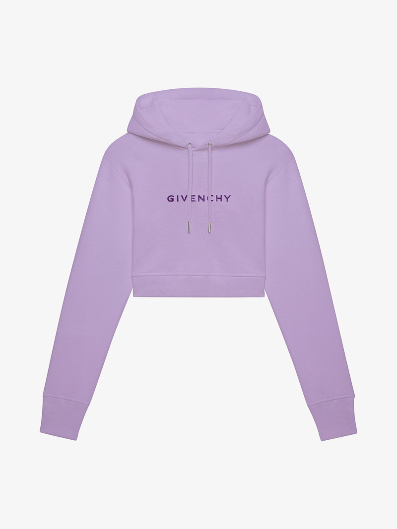 GIVENCHY CROPPED HOODIE IN TUFTED COTTON 1