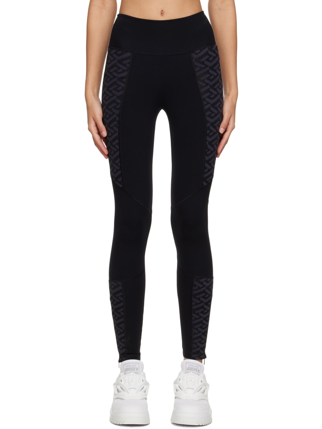 Black 'La Greca' Leggings - 1