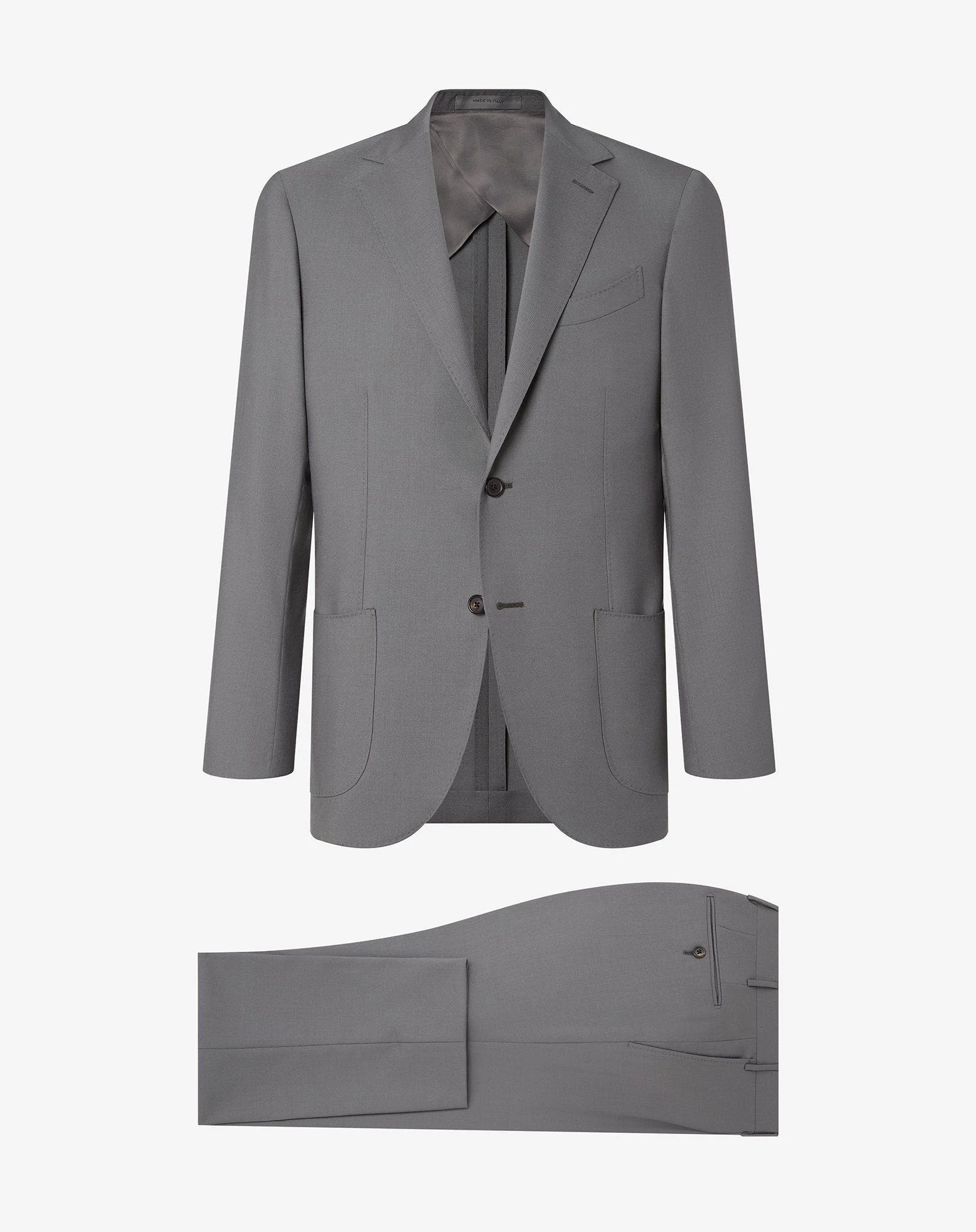 Grey naturally stretch wool suit - 1