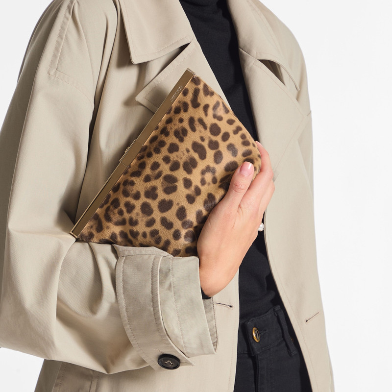 JIMMY CHOO Ganache
Natural Leopard Print Pony Clutch Bag outlook