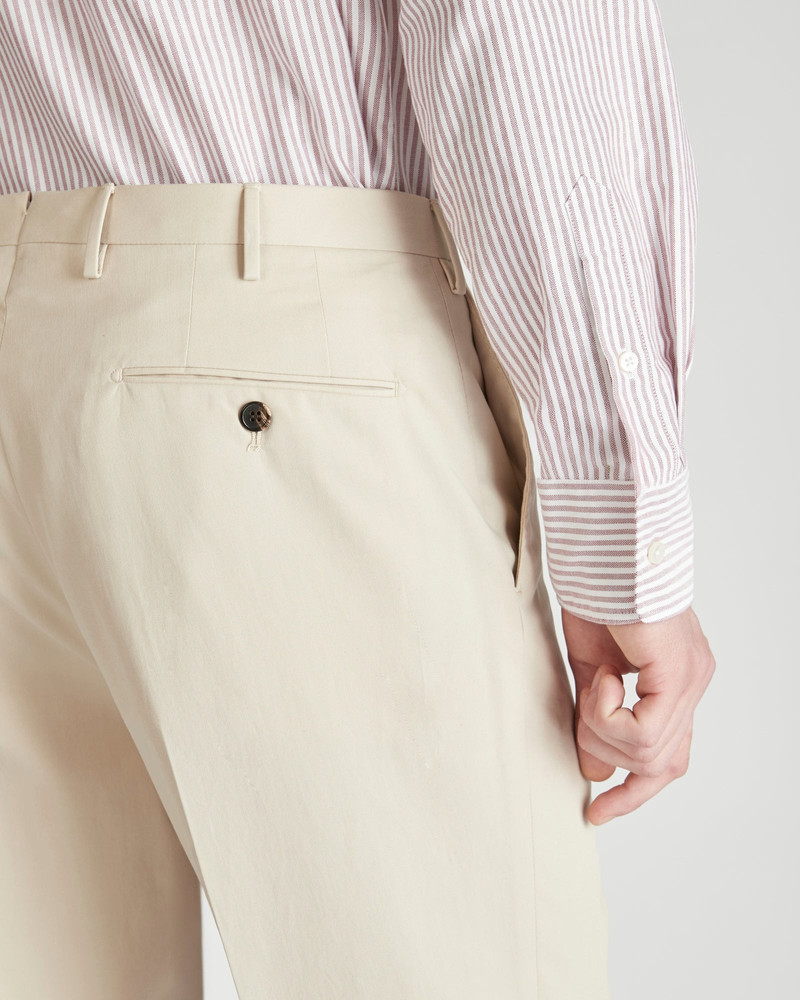 Regular fit cotton and cashmere trousers 4