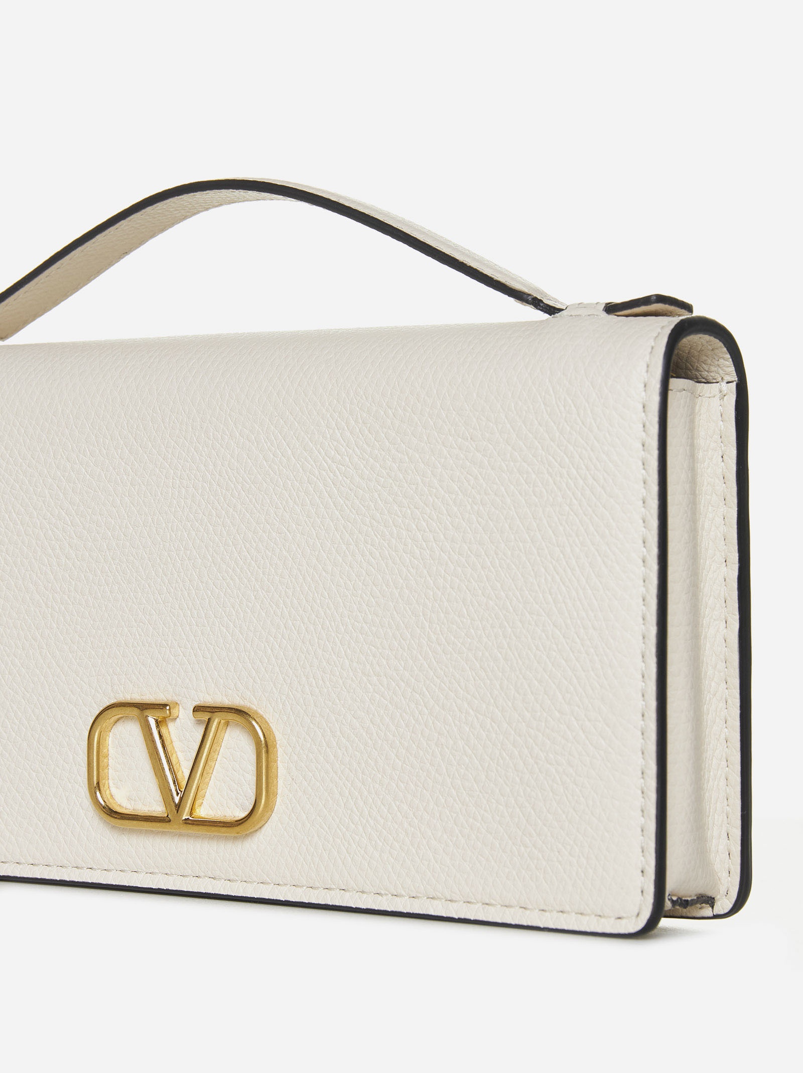 ＊送料・関税込み＊ VLOGO ロゴレザー ウォレット ショルダー Valentino VLogo Signature leather wallet on chain