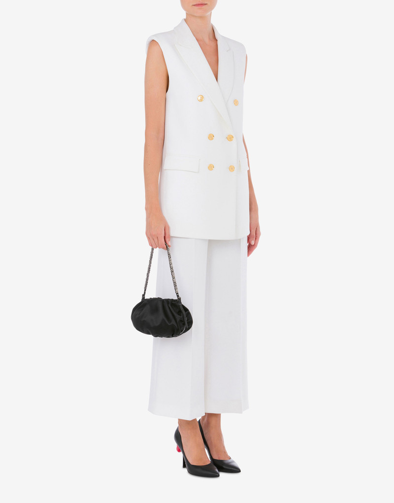 Moschino MINI LETTERING SATIN HOBO BAG outlook