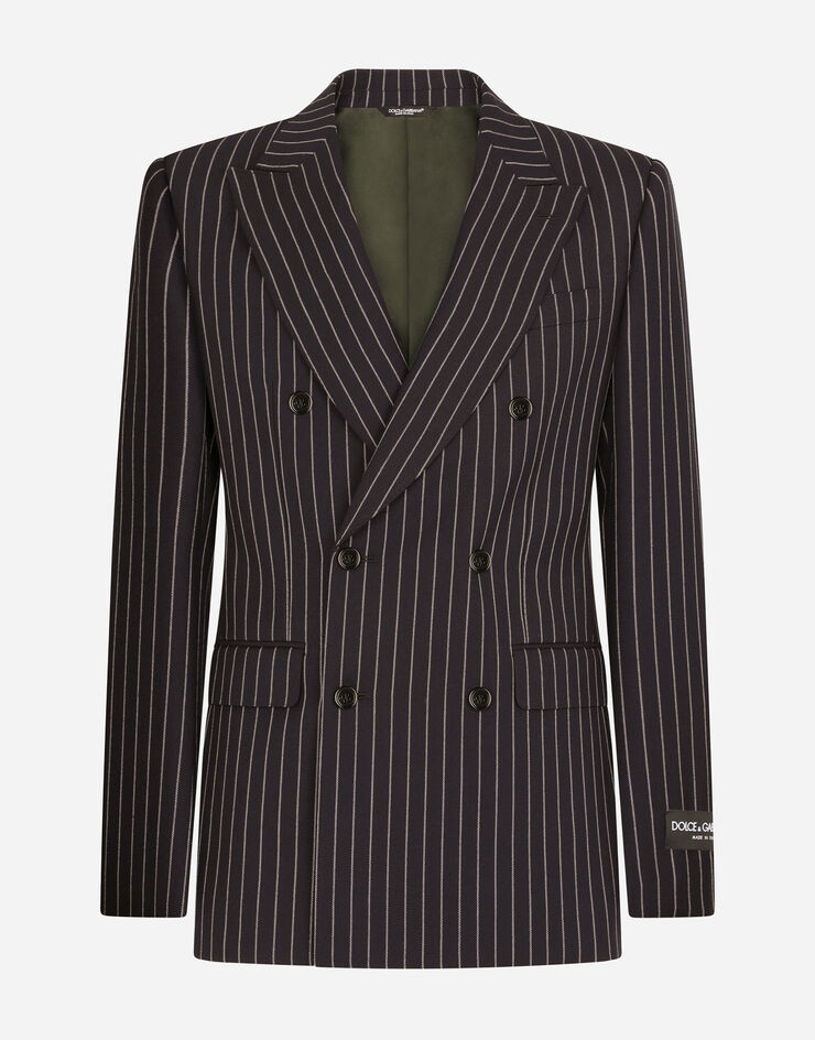 Double-breasted pinstripe wool Sicilia-fit jacket - 3